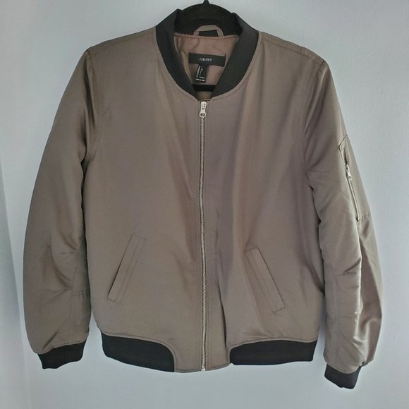 Forever 21 Women's Bomber Jacket, Grey, L - Picture 2 of 9
